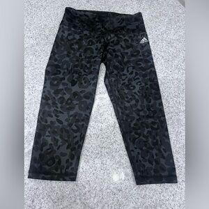 Adidas Charcoal Leopard Leggings